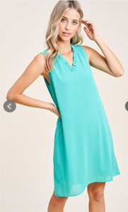 Feelin' Pretty Ruffled V-Neck Dress