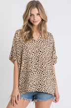 Load image into Gallery viewer, Spotted In Style Flowy Top in Taupe