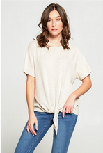 Load image into Gallery viewer, Hadleigh Drop Shoulder Top with Knot Front