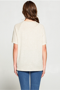 Hadleigh Drop Shoulder Top with Knot Front