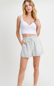 Comfy Me Striped Shorts- 2 Colors Available