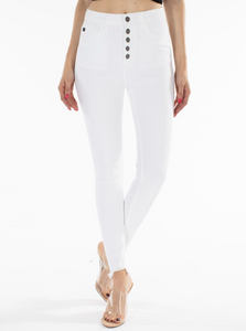 Asher White High Rise Skinny Jeans