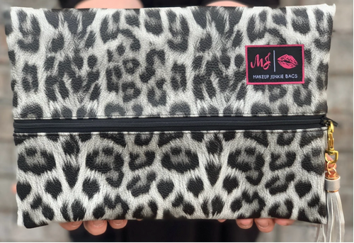 Stone Leopardess Makeup Junkie Bags