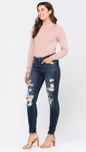 Load image into Gallery viewer, Good For You Judy Blue Distressed Skinny Jeans
