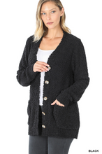 Load image into Gallery viewer, Popcorn Cardigan With Buttons-3 Colors Available