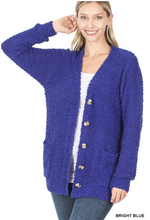 Load image into Gallery viewer, Popcorn Cardigan With Buttons-3 Colors Available