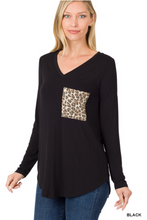 Load image into Gallery viewer, *Deals &amp; Steals* Leopard Pocket Long Sleeve-3 Colors Available