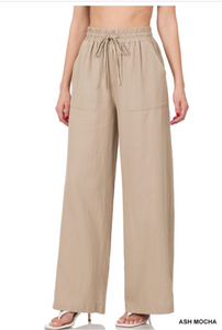A Walk On The Beach Linen Pants-Multiple Colors Available