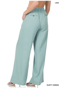 A Walk On The Beach Linen Pants-Multiple Colors Available