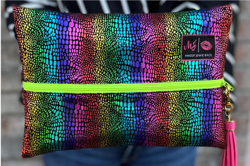 Rainbow Reptile Makeup Junkie Bags