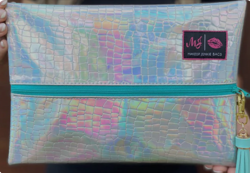 Holographic Gator Makeup Junkie Bags