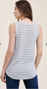 It's the Stripes for Me Tank Top-2 Colors Available