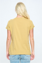 Load image into Gallery viewer, Keep It Light Mustard Short Sleeve Top