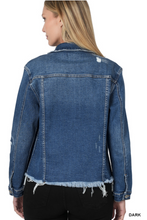 Load image into Gallery viewer, Distressed Denim Jacket-2 Colors Available