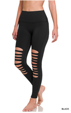 Load image into Gallery viewer, Ripped Athletic High Waist Leggings