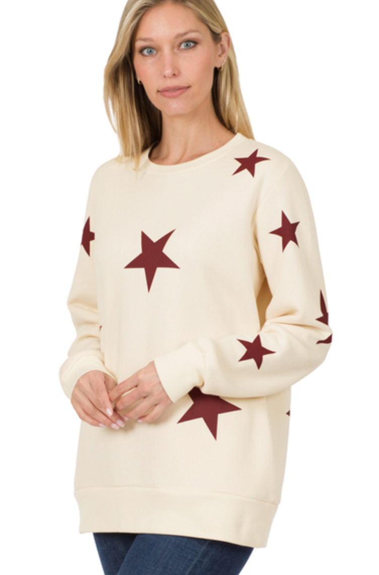 *Deals & Steals* Izzy Star Sweatshirt-Multiple Colors Available