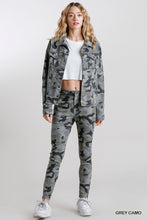 Load image into Gallery viewer, Riley Gray Camo Jacket with Frayed Bottom