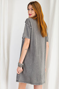 Get In The Mix Mineral Washed Dress-2 Colors available