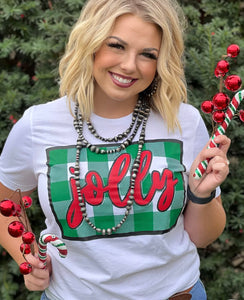 Jolly Plaid Graphic Tee