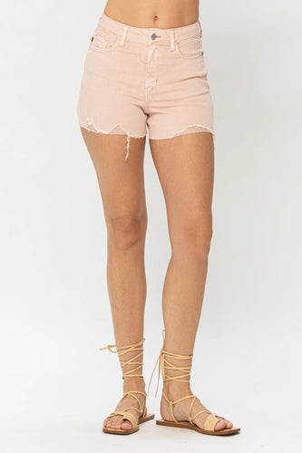 Judy Blue Blush Cut Off Shorts-Small-3XL