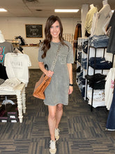 Load image into Gallery viewer, Get In The Mix Mineral Washed Dress-2 Colors available
