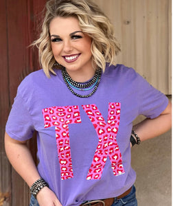 Pink Leopard TX Graphic Tee