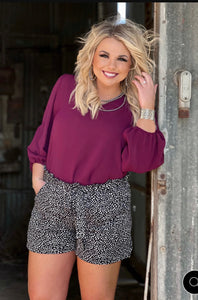 Presley Black & White Dotted Shorts