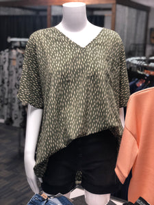 Spotted Downtown Olive Top