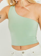 Load image into Gallery viewer, One Shoulder Crop Top-Multiple Colors Availble