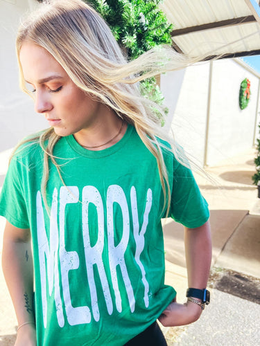 Merry Graphic Tee-2 Colors Available