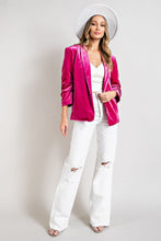 Load image into Gallery viewer, You&#39;re On My Mind Velvet Blazer-Multiple Colors Available