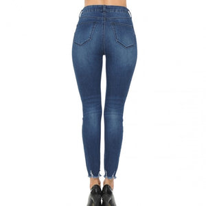 Peyton Distressed Skinny Jeans Dark Wash-sizes 14-20