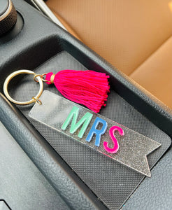 Multi Colored Quote Keychains-Multiple Designs Available