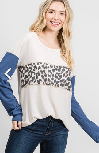 Living In Leopard Long Sleeve Top