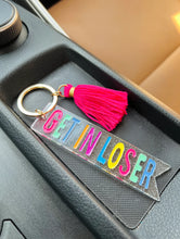 Load image into Gallery viewer, Multi Colored Quote Keychains-Multiple Designs Available