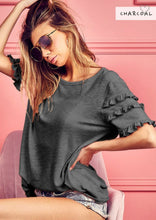 Load image into Gallery viewer, Ruffle Shuffle Top-2 Colors Available