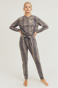 Charmer Snakeskin Top(Matching Joggers Available)
