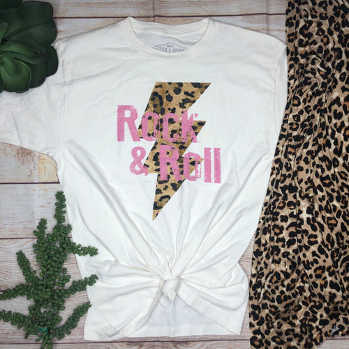 Rock & Roll Leopard Graphic Tee