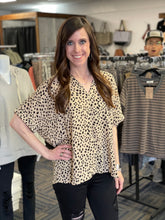Load image into Gallery viewer, Spotted In Style Flowy Top in Taupe