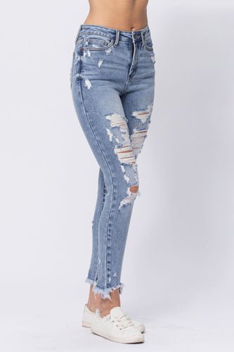 For The Win Distressed Skinny Jeans