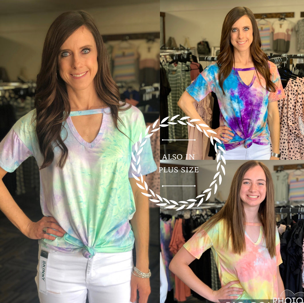 Sara Tie Dye Top-3 Colors available-Regular and Plus