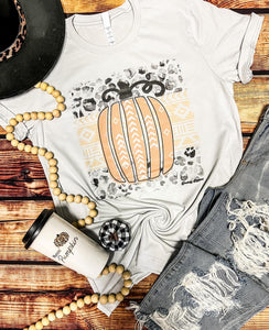 Aztec Watercolor Pumpkin Graphic Tee