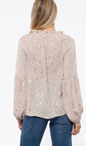 Gold Speckled Leopard Long Sleeve-2 Colors Available