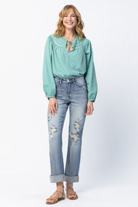 You Were Meant For Me Judy Blue Distressed Boyfriend Fit Jeans