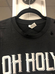 Oh Holy Night Graphic Tee with Distressing