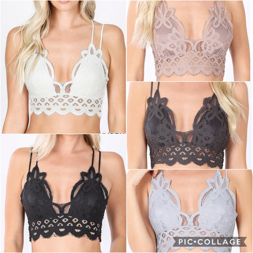 Lace Bralette-NEW Fall Colors