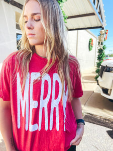 Merry Graphic Tee-2 Colors Available