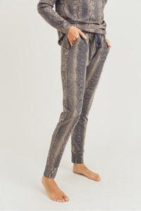 Charmer Snakeskin Joggers(Matching Top Available)