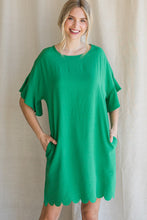 Load image into Gallery viewer, Kenlee Scalloped Dress- 2 Colors Available