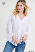 Load image into Gallery viewer, Ella Bubble Sleeve Top-Ivory
